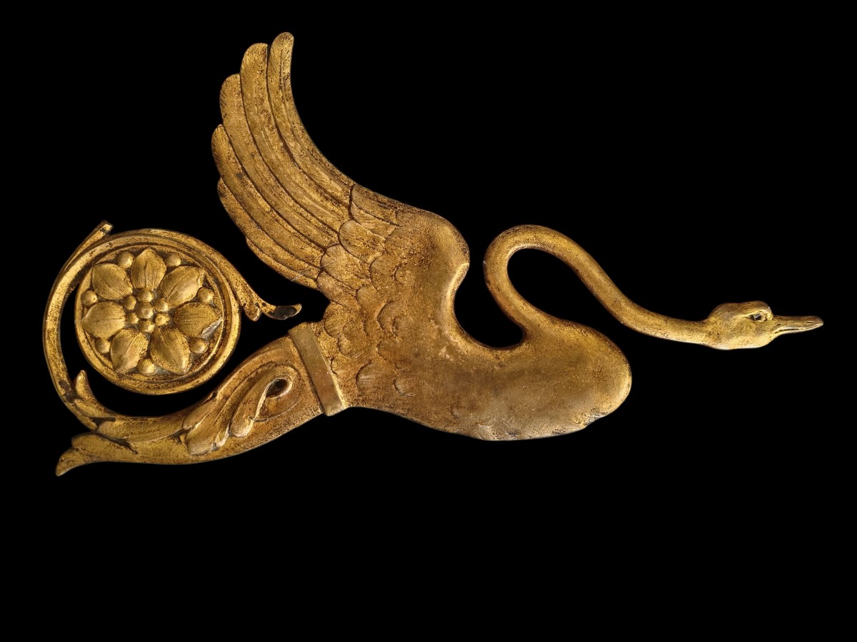 Paire des éléments en bronze doré. 19e siècle.-photo-2