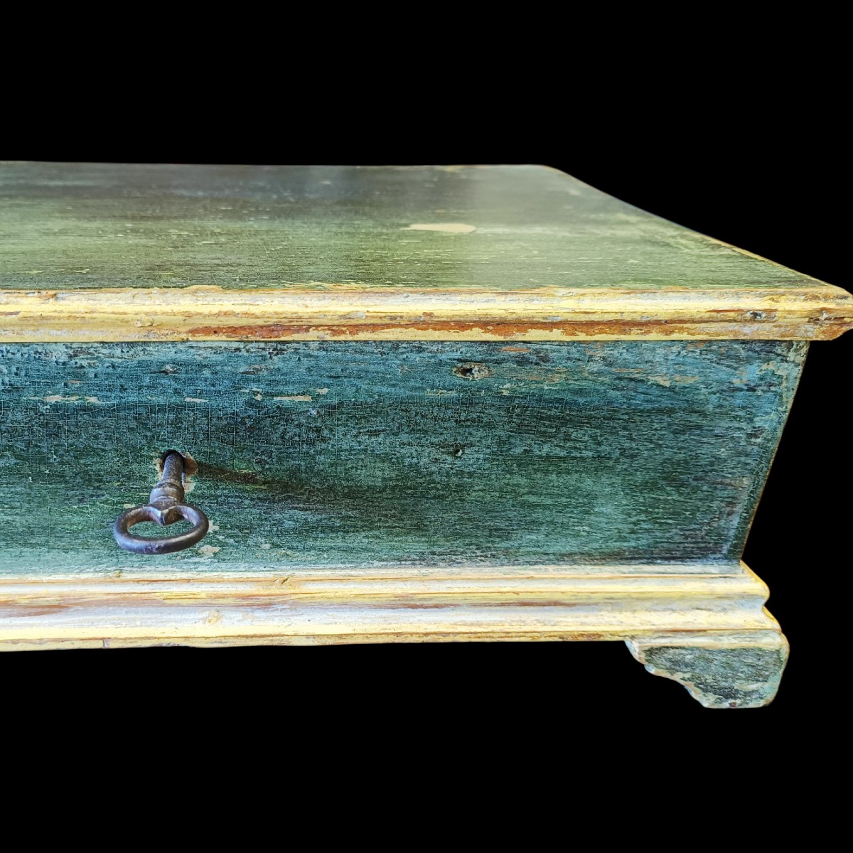Wooden Painted Box. Italy,18th Century.-photo-3