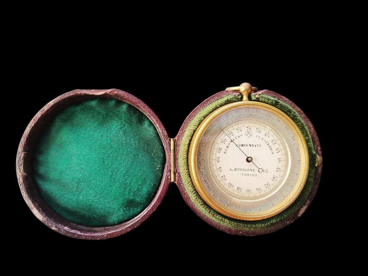 Baromètre de poche. A.Borrione, Turin, fin du XIXe siècle.