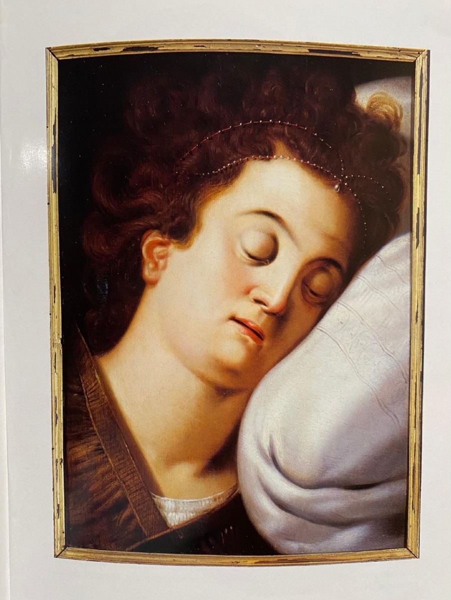 Frans Floris(1519-1570).Tête de femme endormie.-photo-5
