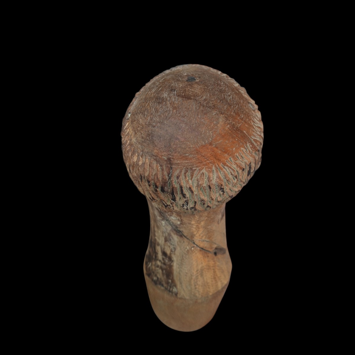 Wooden Head Of A Saint.italy,18th Century.-photo-4