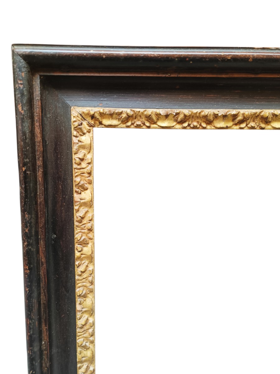 Cadre en bois noirci. Rome, XVIIIe siècle.-photo-2