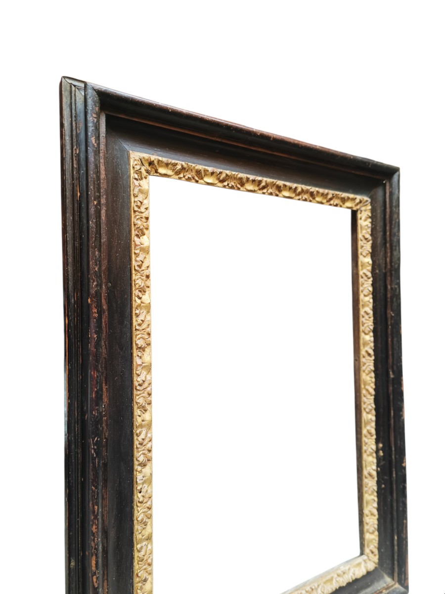 Cadre en bois noirci. Rome, XVIIIe siècle.-photo-3