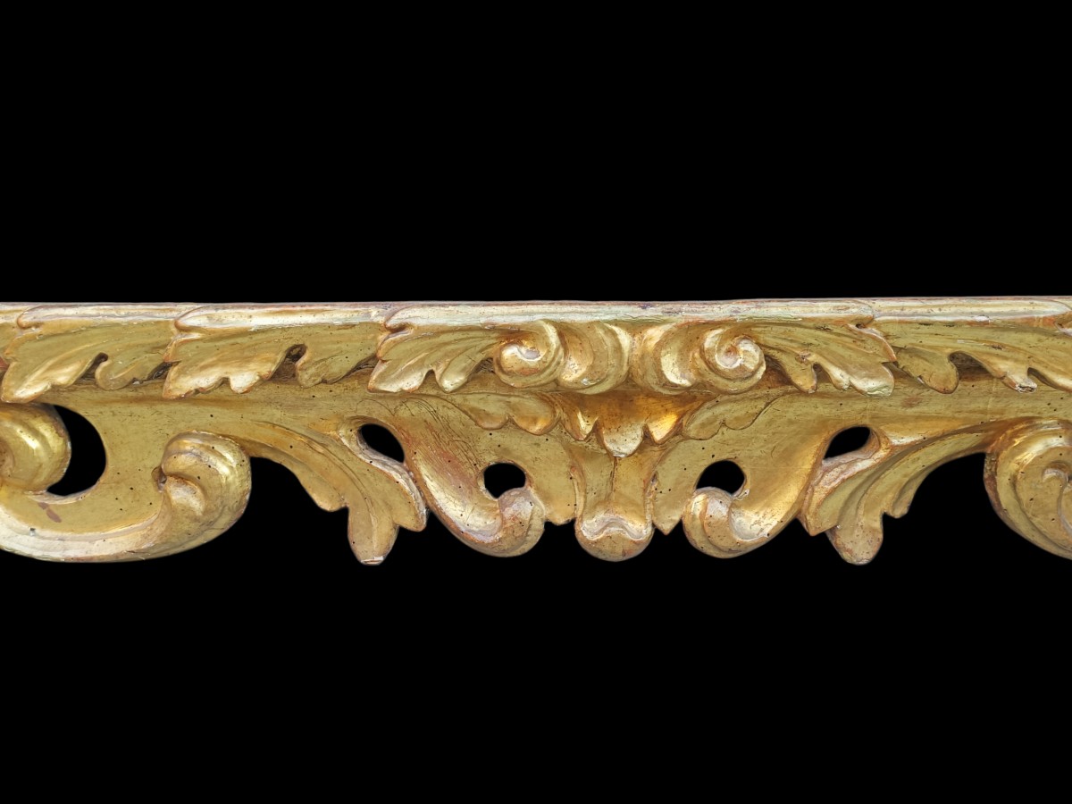 Large Palatine Gilded Wood Frame. Florence, Early 17th Century.-photo-4