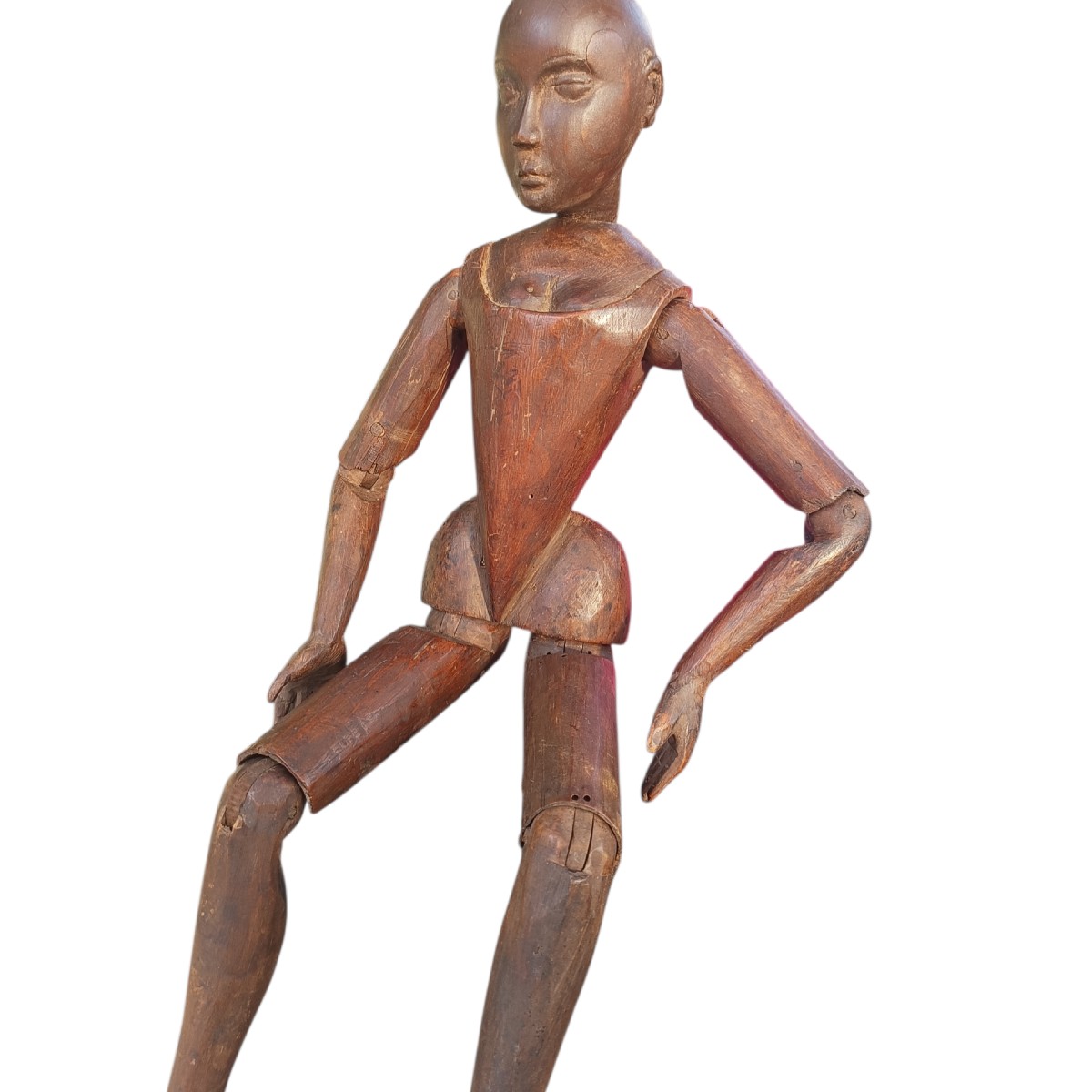 Mannequin féminin de peintre en bois. Fin XVIIIe siècle.-photo-3