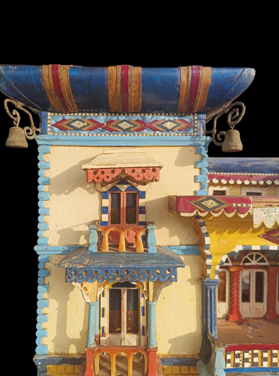 Grand Maquette d'une villa Art Nouveau. Italie, milieu du XXe siècle.-photo-2