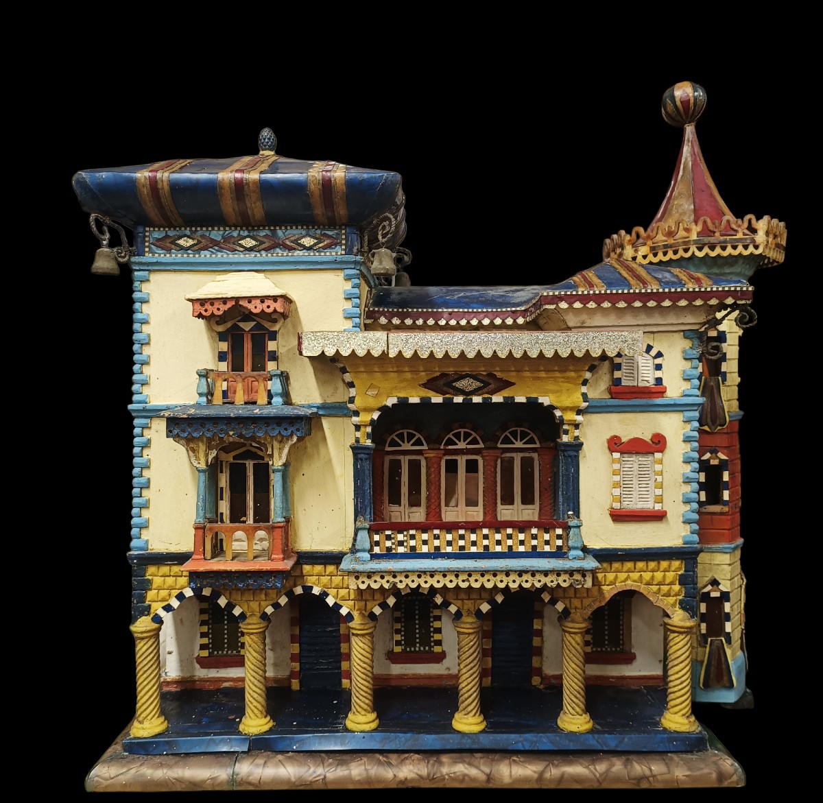 Large Art Nouveau Villa Model.italy,mid-20th Century.