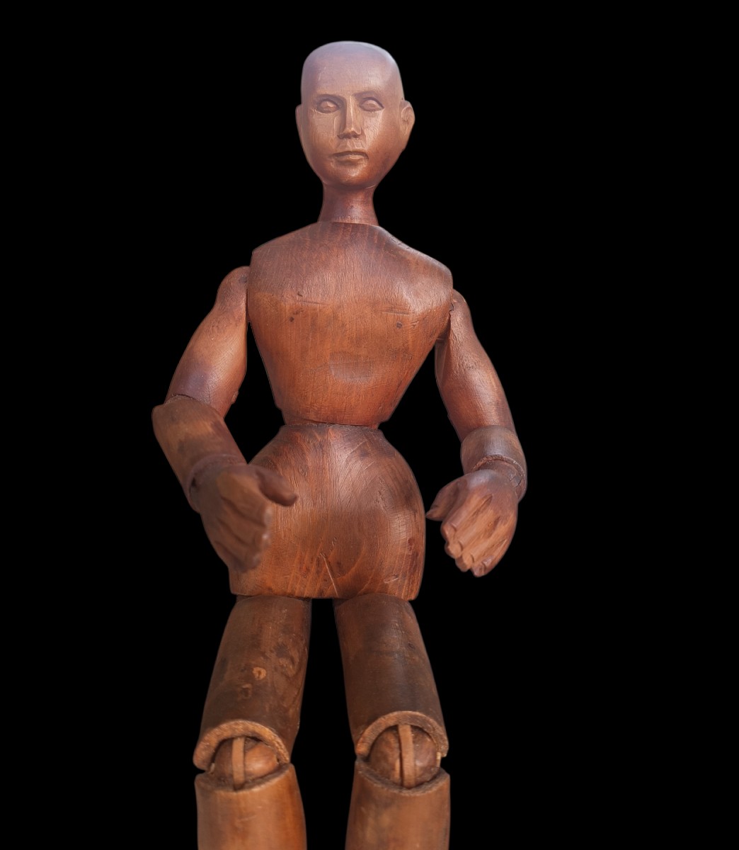 Wooden Painter's Mannequin.19th Century.-photo-3