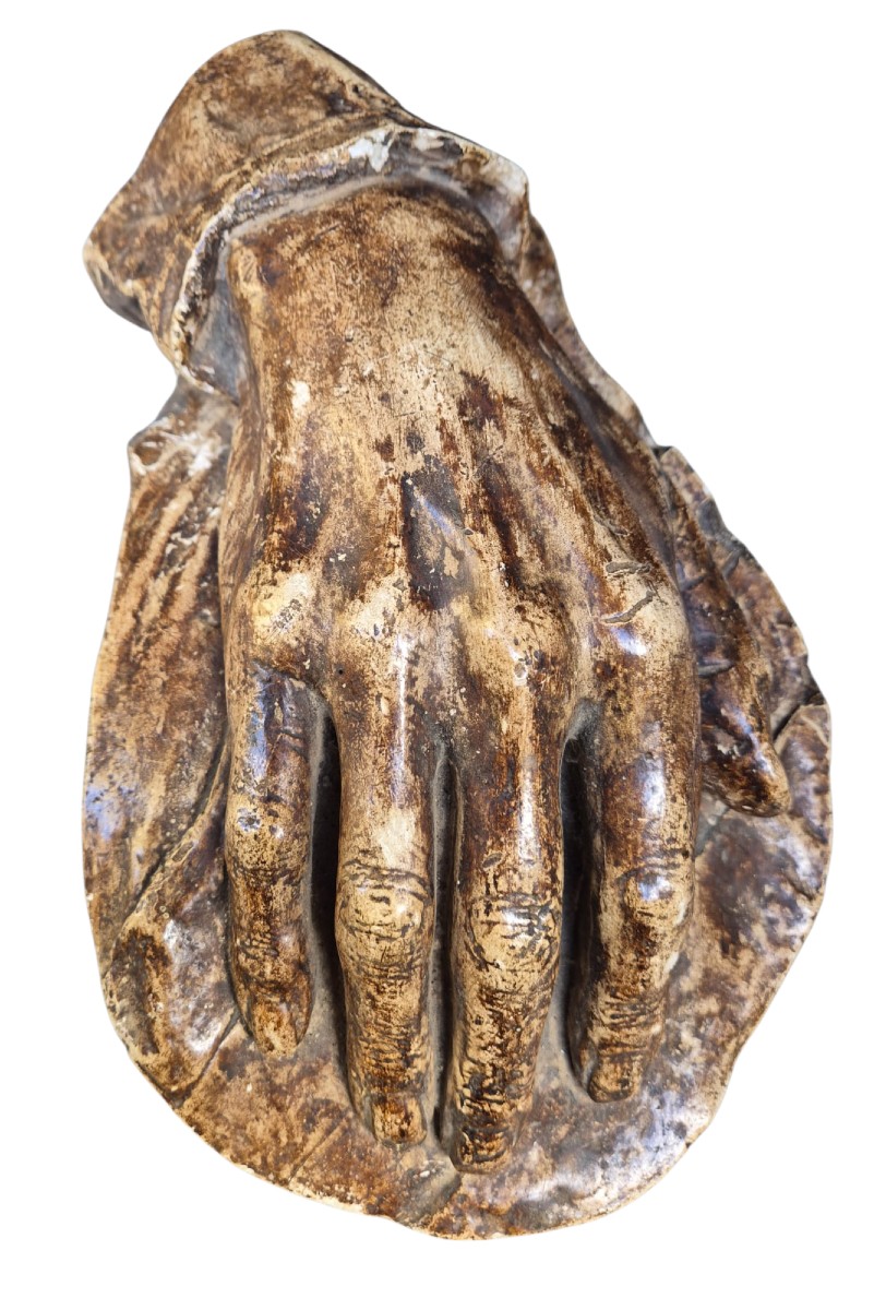 Patinated Plaster Hand.italy,19th Century.-photo-2