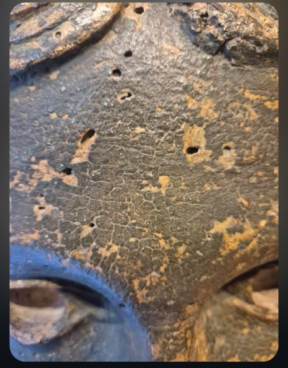 Large Theater Mask In Painted Wood.italy,18th Century.-photo-2