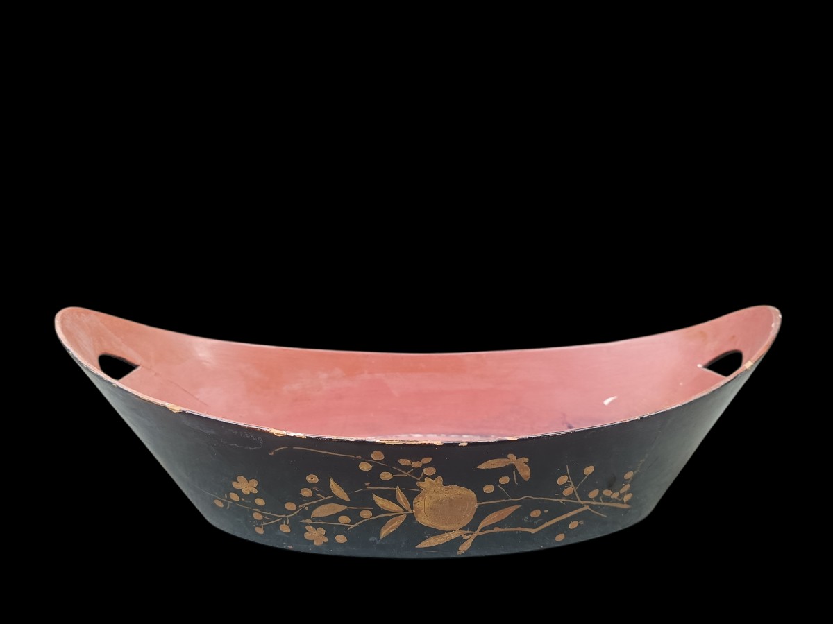 Pair Cachepots In Lacquered Wood.france,19th Century-photo-3