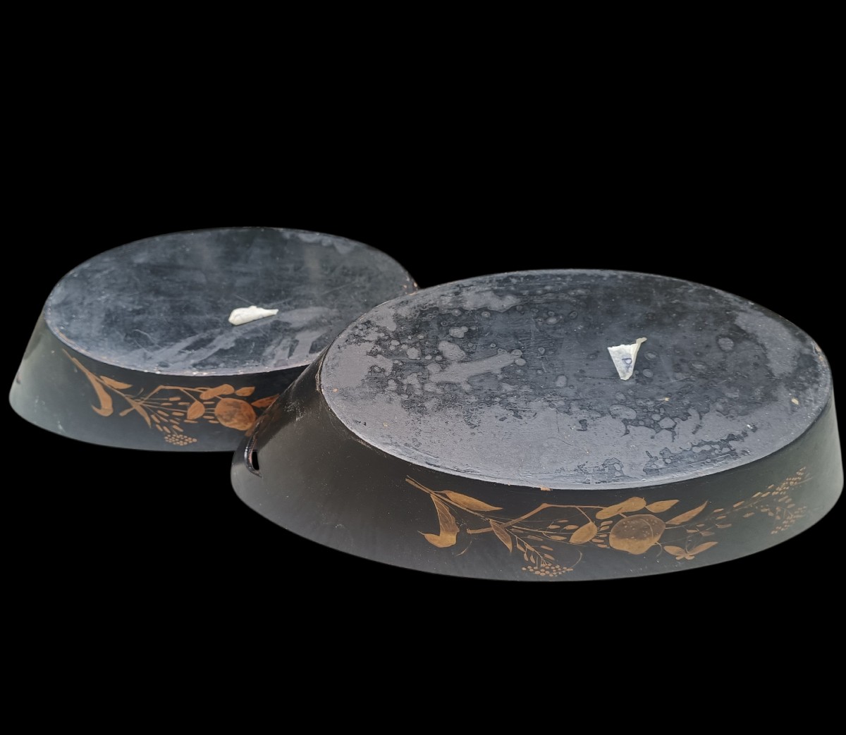 Pair Cachepots In Lacquered Wood.france,19th Century-photo-4