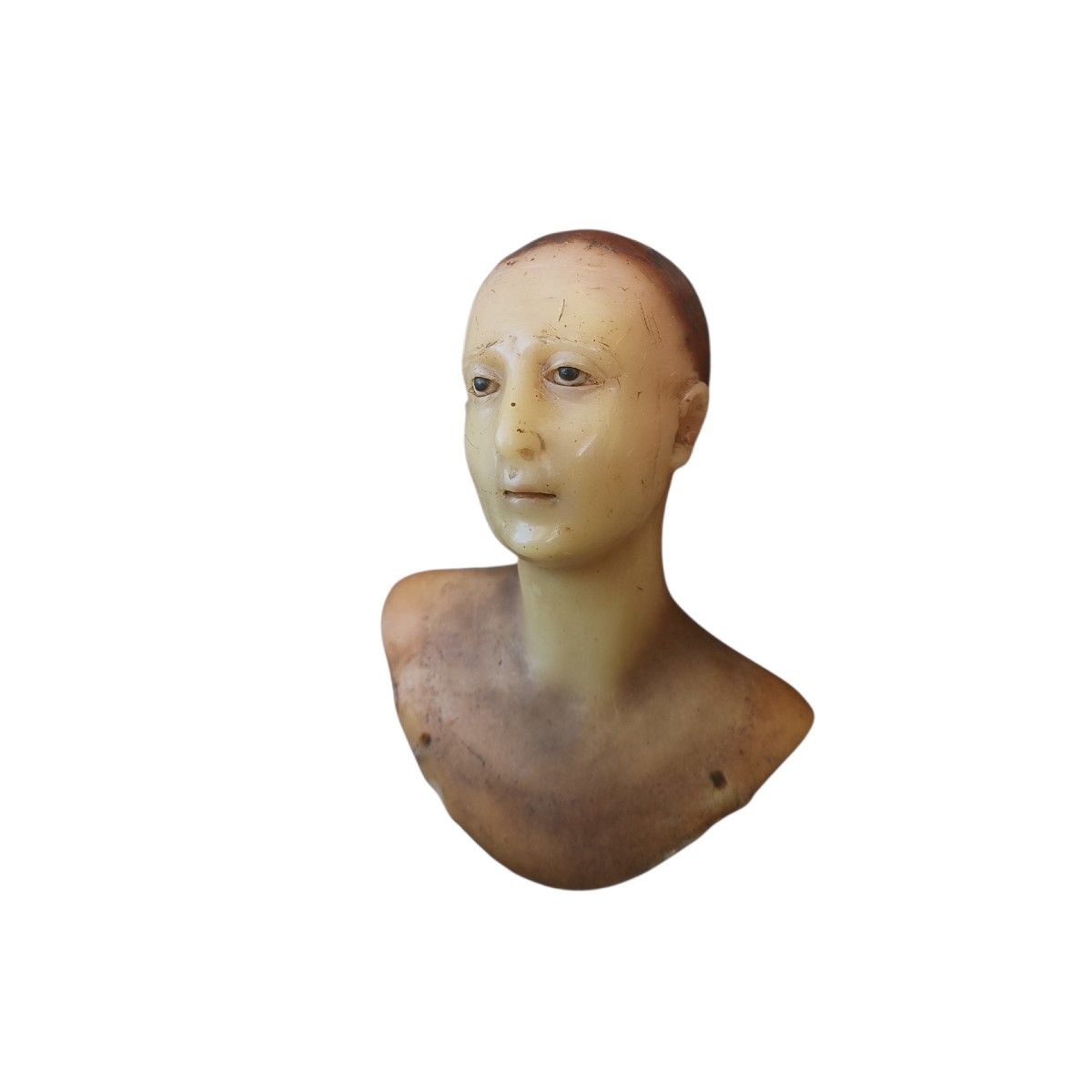 Small Wax Bust. Naples,late 18th Century.-photo-3