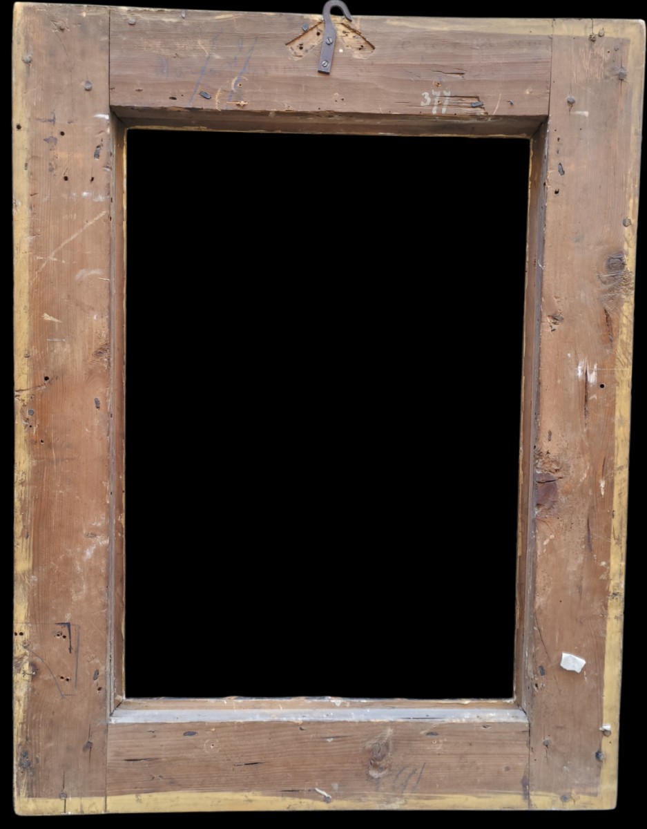 Cadre en bois doré. Italie, 19ème siècle.-photo-1