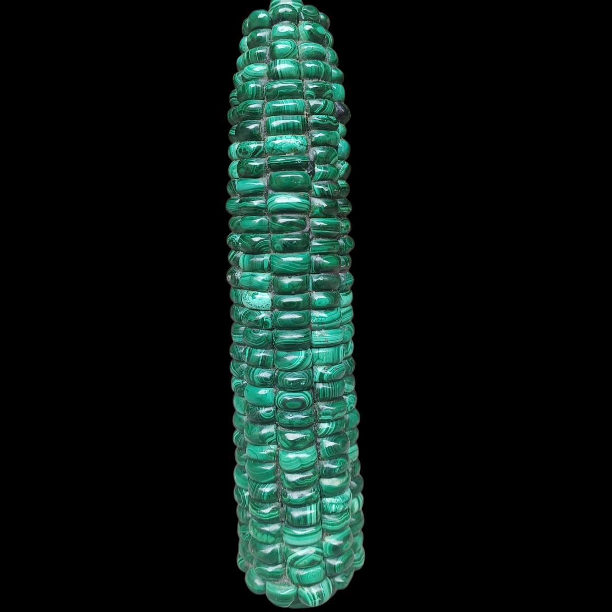 Sculpture Of A Corn Cob In Malachite.italy,early 20th Century.-photo-4