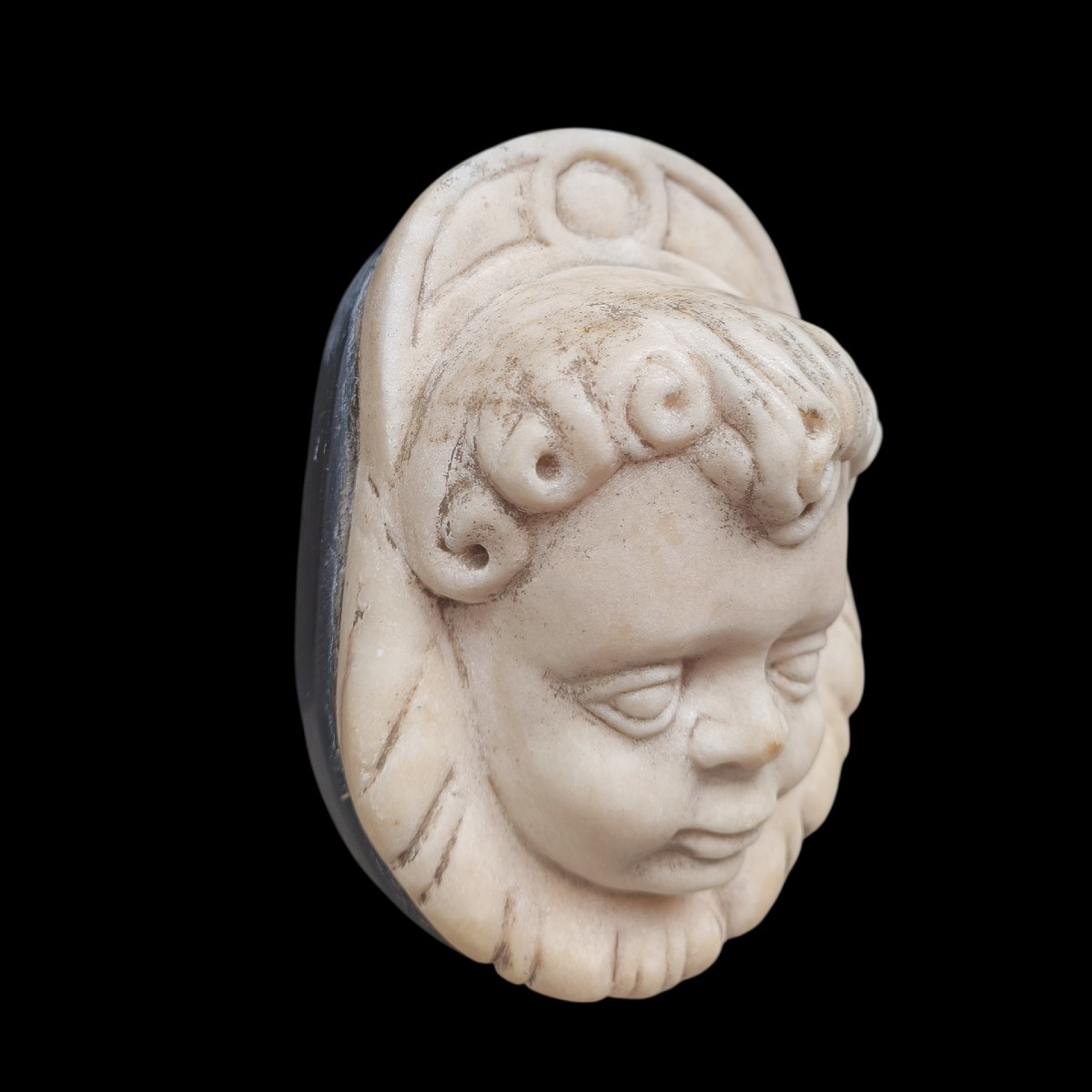 White Marble Paperweight. Italy,19th Century.-photo-3