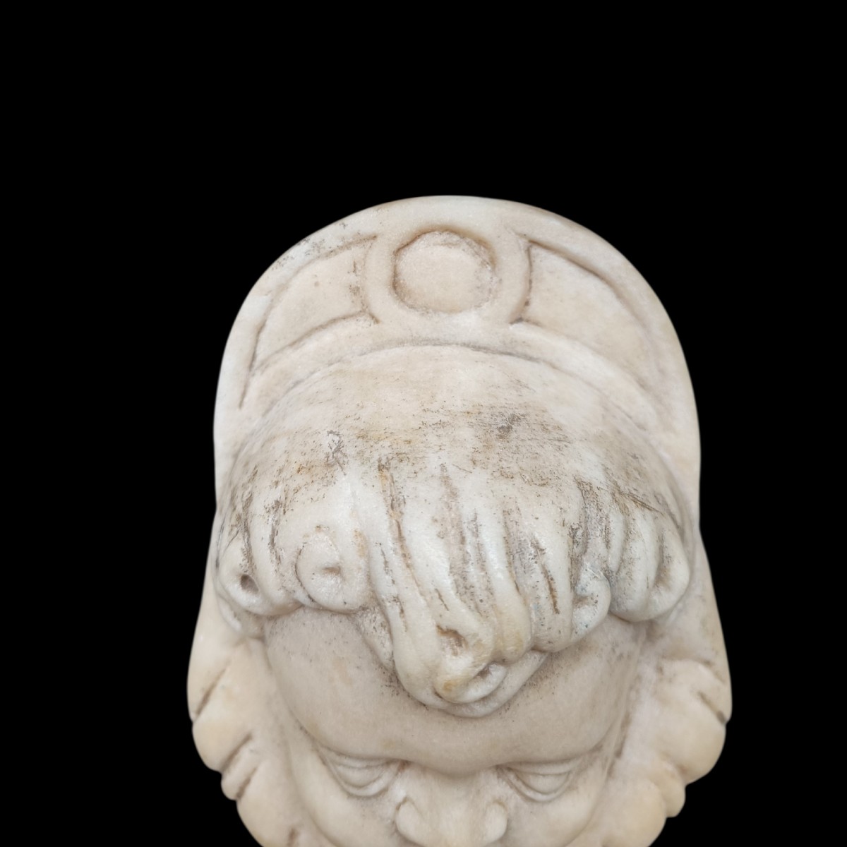 White Marble Paperweight. Italy,19th Century.-photo-4