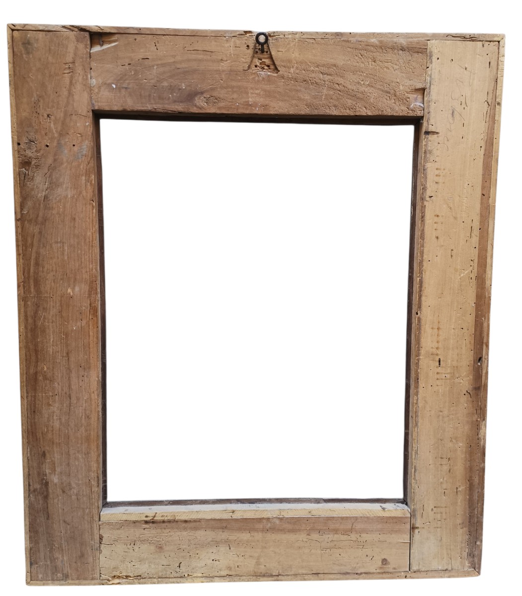 Cadre en bois marqueté. Italie centrale, XVIIIe siècle.-photo-1