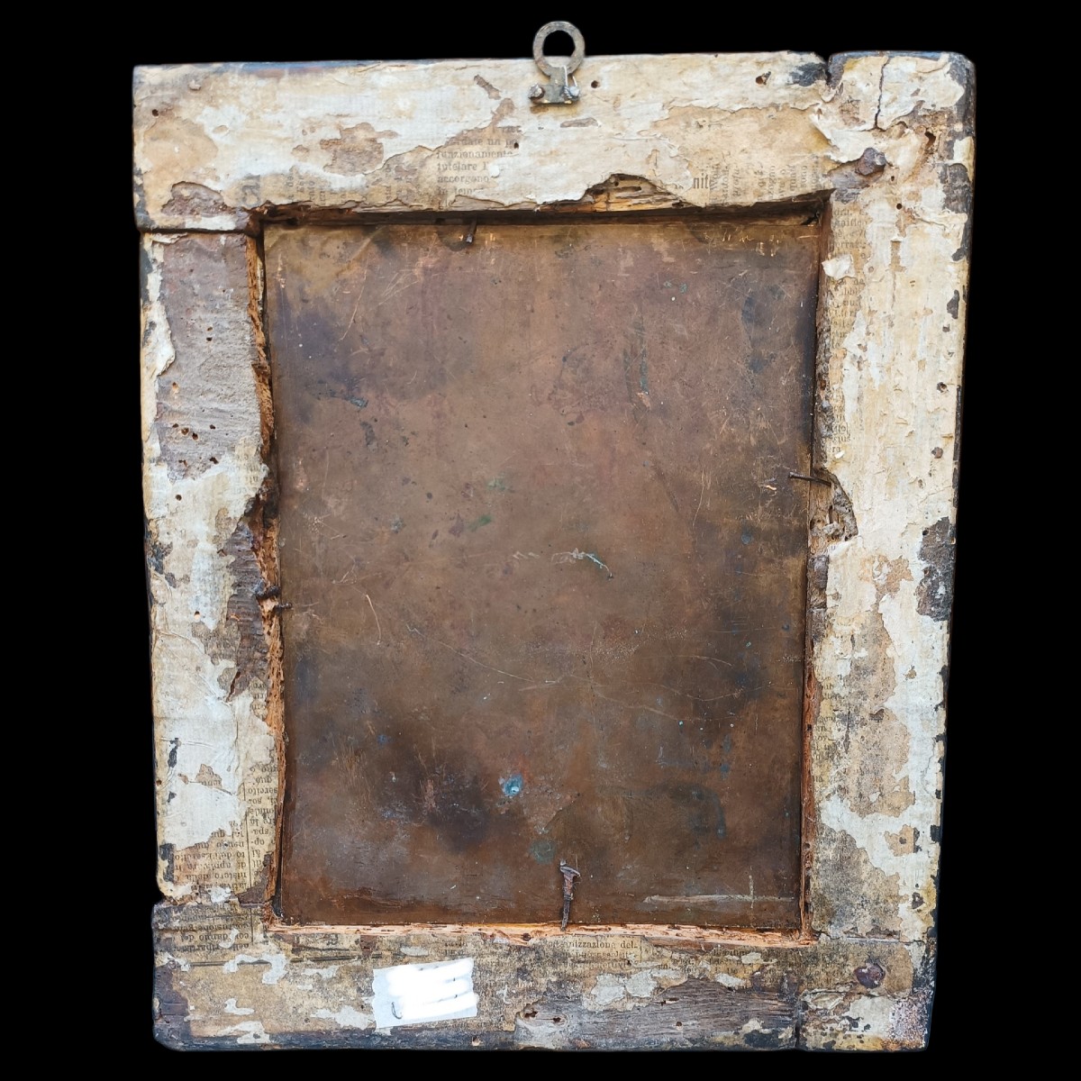 Oil On Copper Depicting The Face Of Christ. 17th-century Flemish Painter.-photo-3