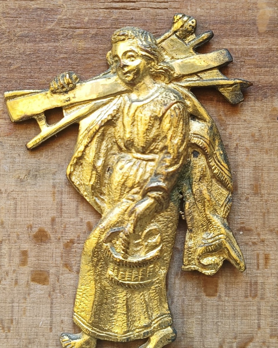 Paire de reliefs en bronze doré. Italie, XVIIIe siècle.-photo-2