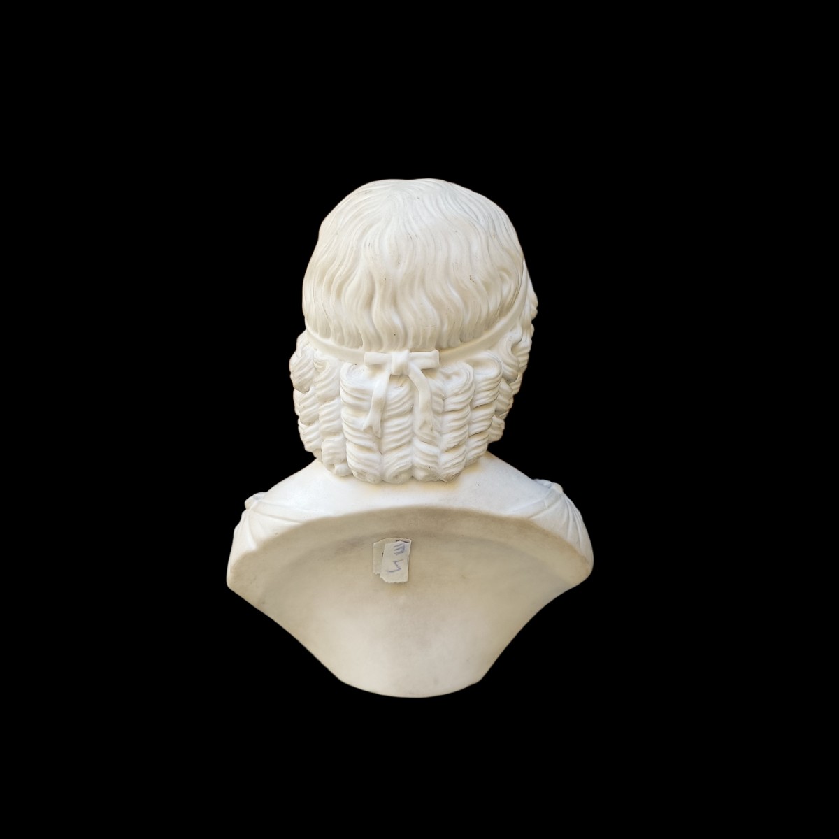 Biscuit Porcelain Bust Depicting A Little Girl. Italy, Early 19th Century.-photo-4