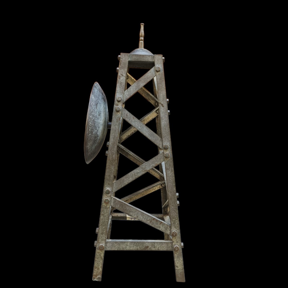 Model Of An Iron Radio Tower. Early 20th Century.-photo-3