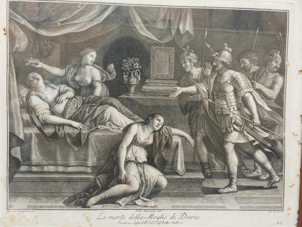 A Collection Of Four Engravings With Period Frames. Italy, Early 19th Century.-photo-3