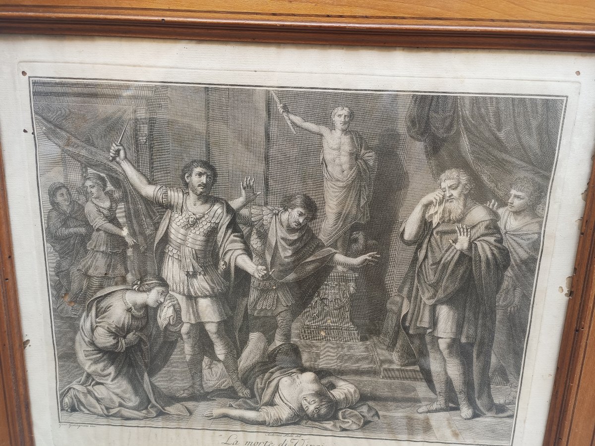 A Collection Of Four Engravings With Period Frames. Italy, Early 19th Century.-photo-1
