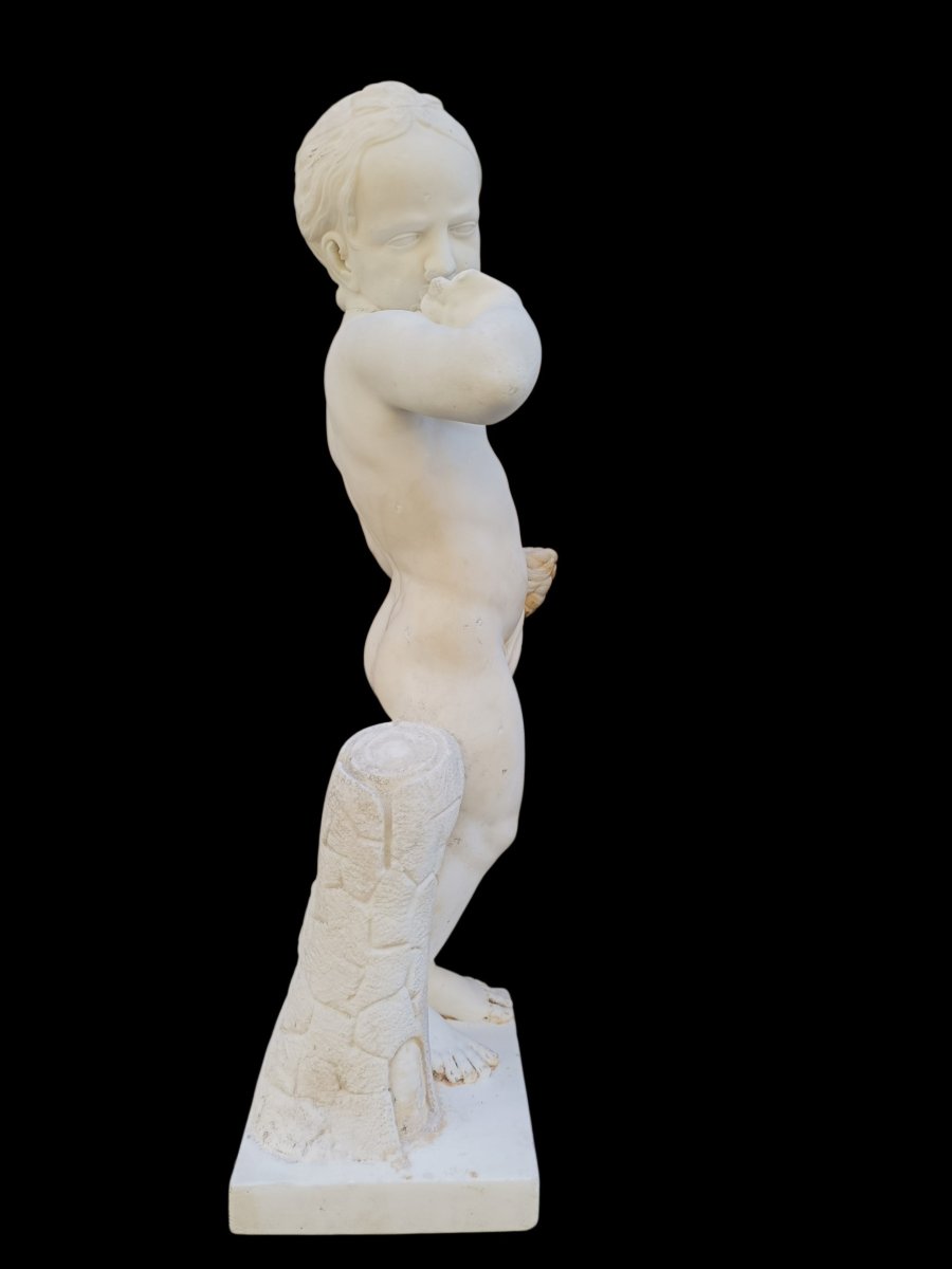 Sculpture en marbre représentant une jeune fille. Italie, début du XIXe siècle.-photo-2