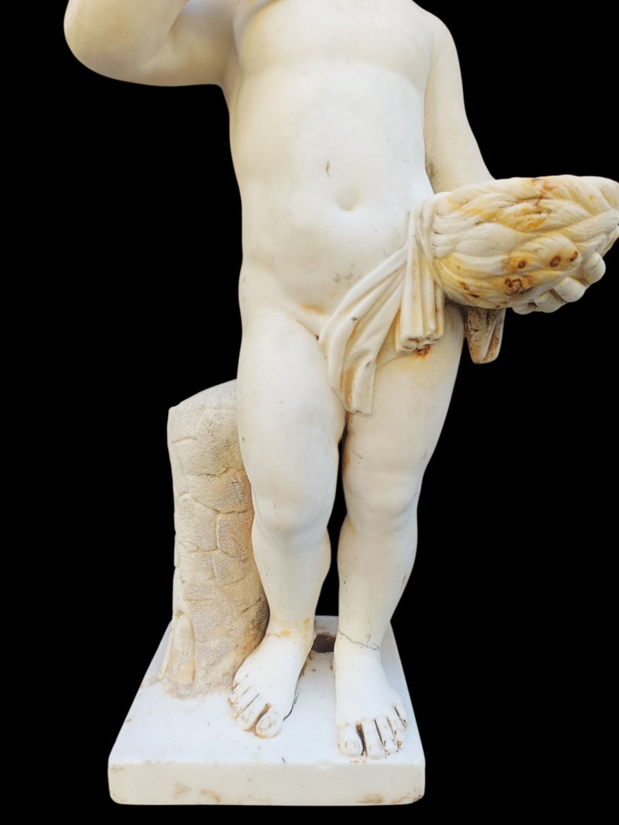 Sculpture en marbre représentant une jeune fille. Italie, début du XIXe siècle.-photo-2