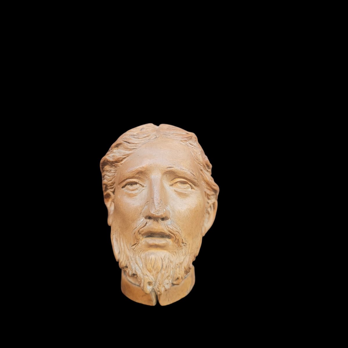 Tête en terre cuite. Italie, fin du XVIIe siècle.