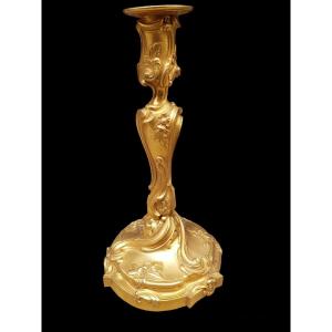 Gilt Bronze Candlestick. France,early 20th Century.