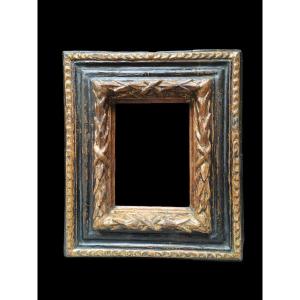 Gilded And Ebonized Carved Wooden Frame.  Piedmont ,17th Century. 