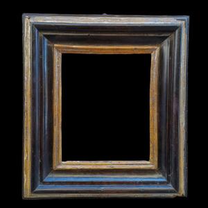 Frame In Ebonized And Silvered Wood.  Italy , Early 18th Century.