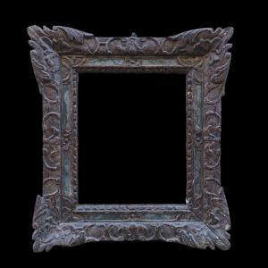 Silvered Wooden Frame With Mercury Mirrors. France, Louis XIV Period. 