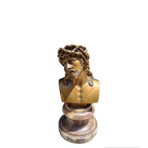 Buste En Bronze Représentant  Christ. France, Fin Du XIXe Siècle