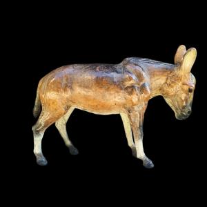 Sculpture Of A Leather Donkey.liberty Of London,early 20th Century.
