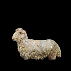 Sculpture en terre cuite représentant un mouton. Italie, XVIIIe siècle.