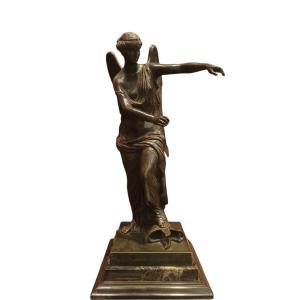 Bronze Sculpture Depicting Nike. Italy, 19th Century.