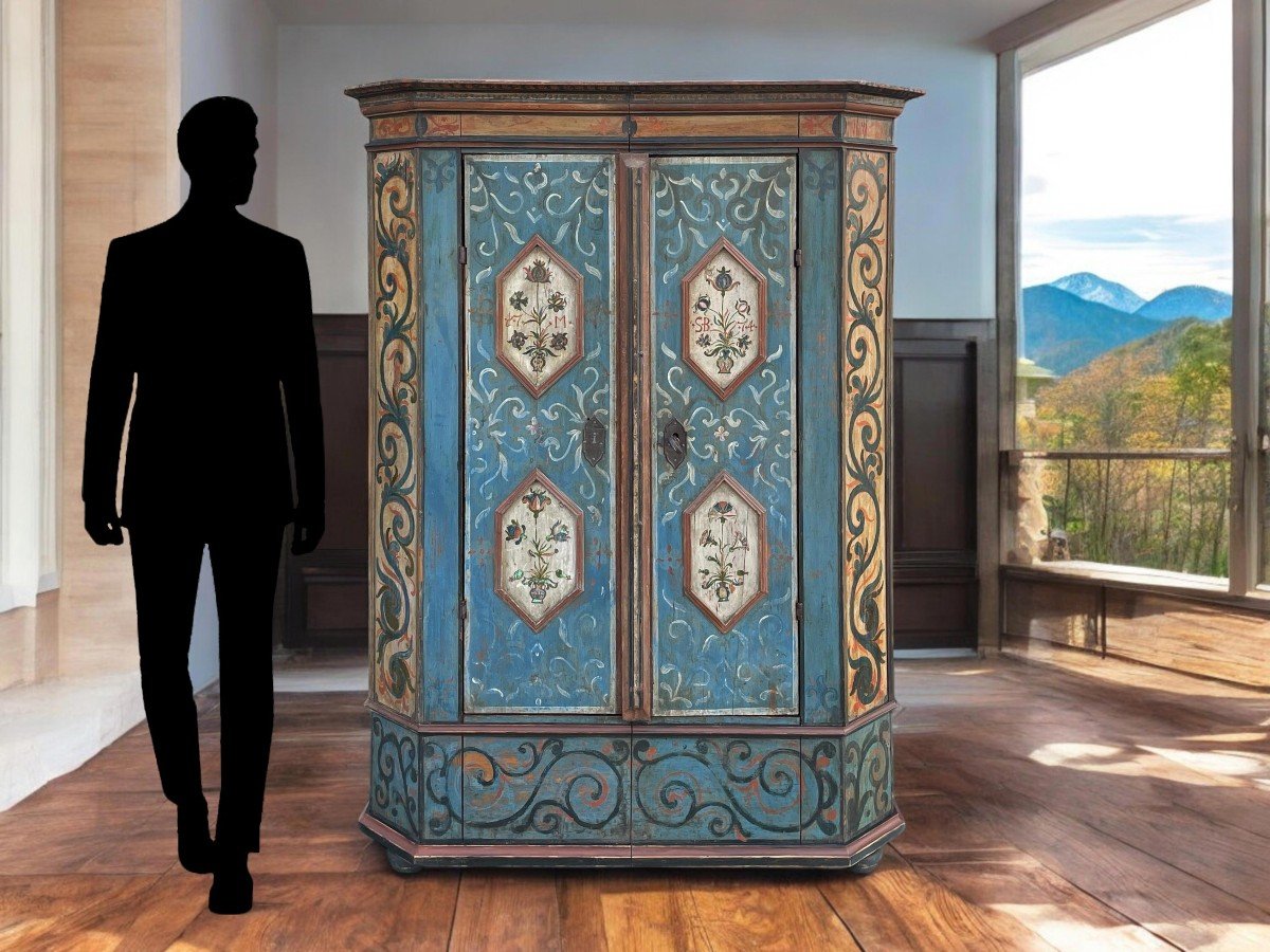 Alpine Blue Painted Wardrobe 1774  -photo-3