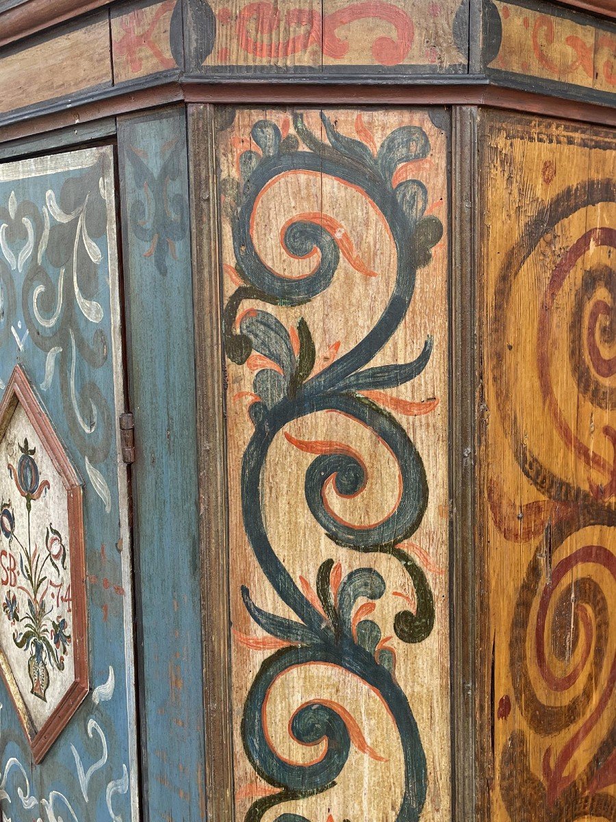 Alpine Blue Painted Wardrobe 1774  -photo-7