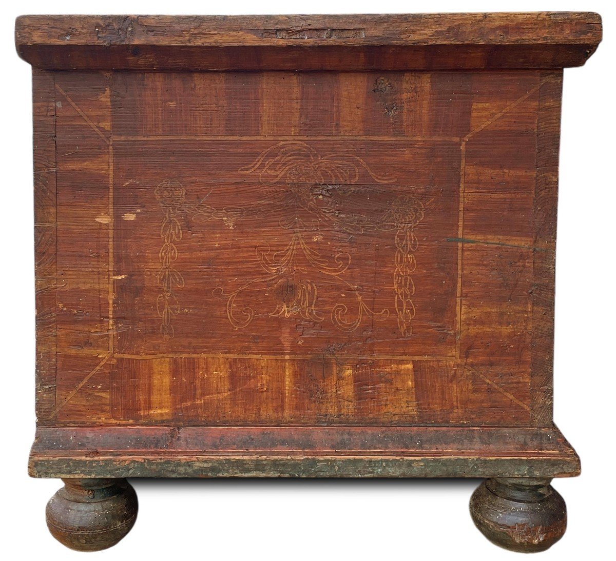 Antique Alpine Painted Chest-photo-1
