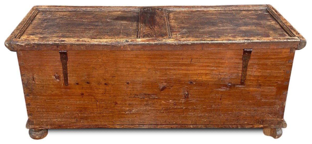 Antique Alpine Painted Chest-photo-8