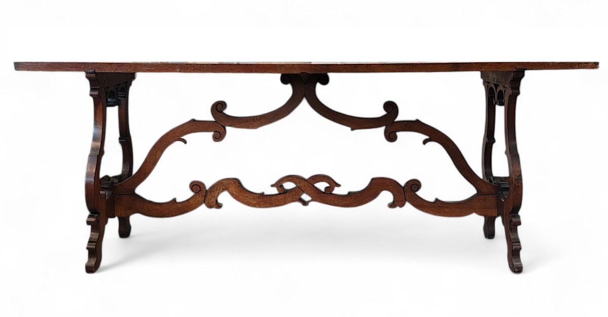 Fratino Table With Lyre-shaped Legs -photo-3