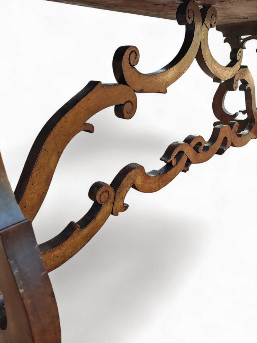 Fratino Table With Lyre-shaped Legs -photo-1