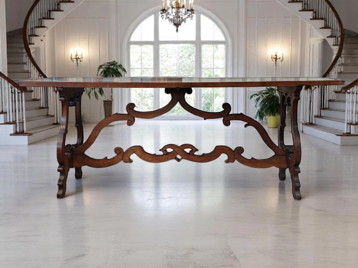 Fratino Table With Lyre-shaped Legs -photo-6