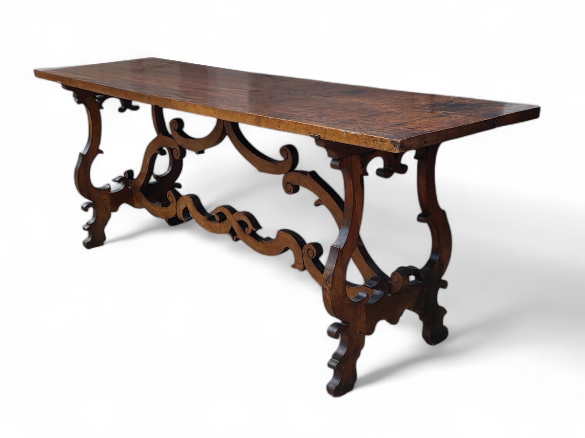 Fratino Table With Lyre-shaped Legs 