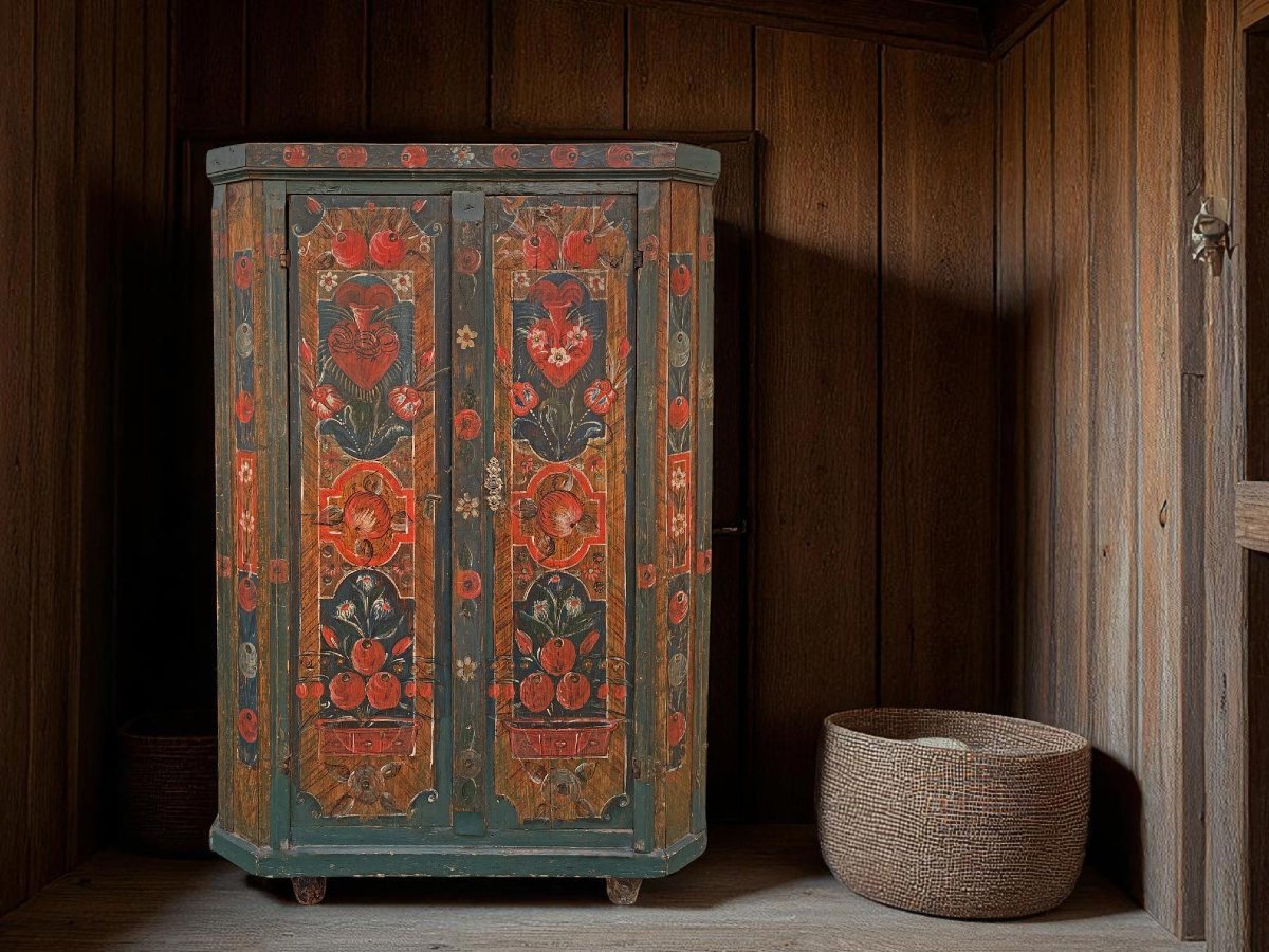 Armoire Peinte en Bleu Ottanio-photo-2