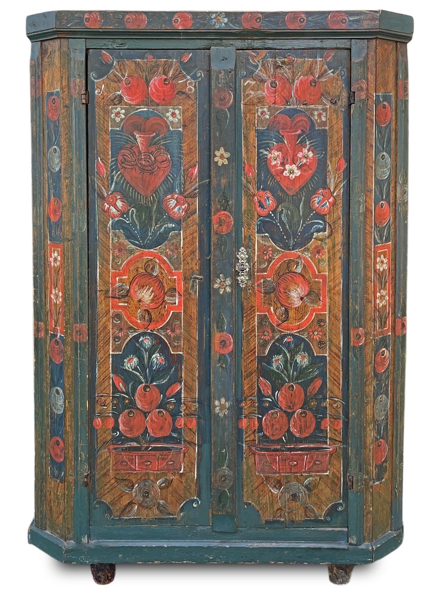 Armoire Peinte en Bleu Ottanio