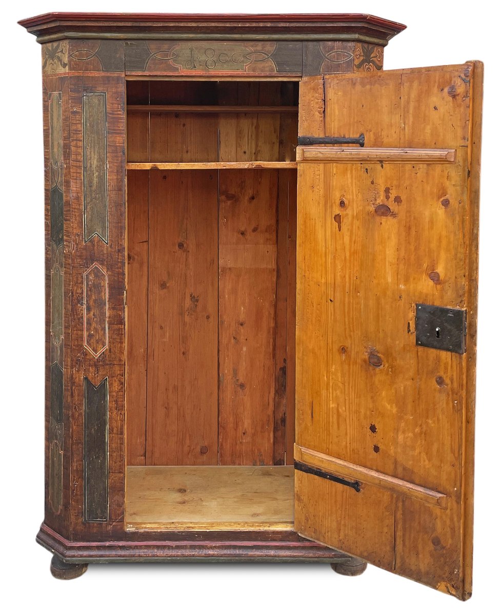 Painted Cupboard Dated 1800 -photo-2